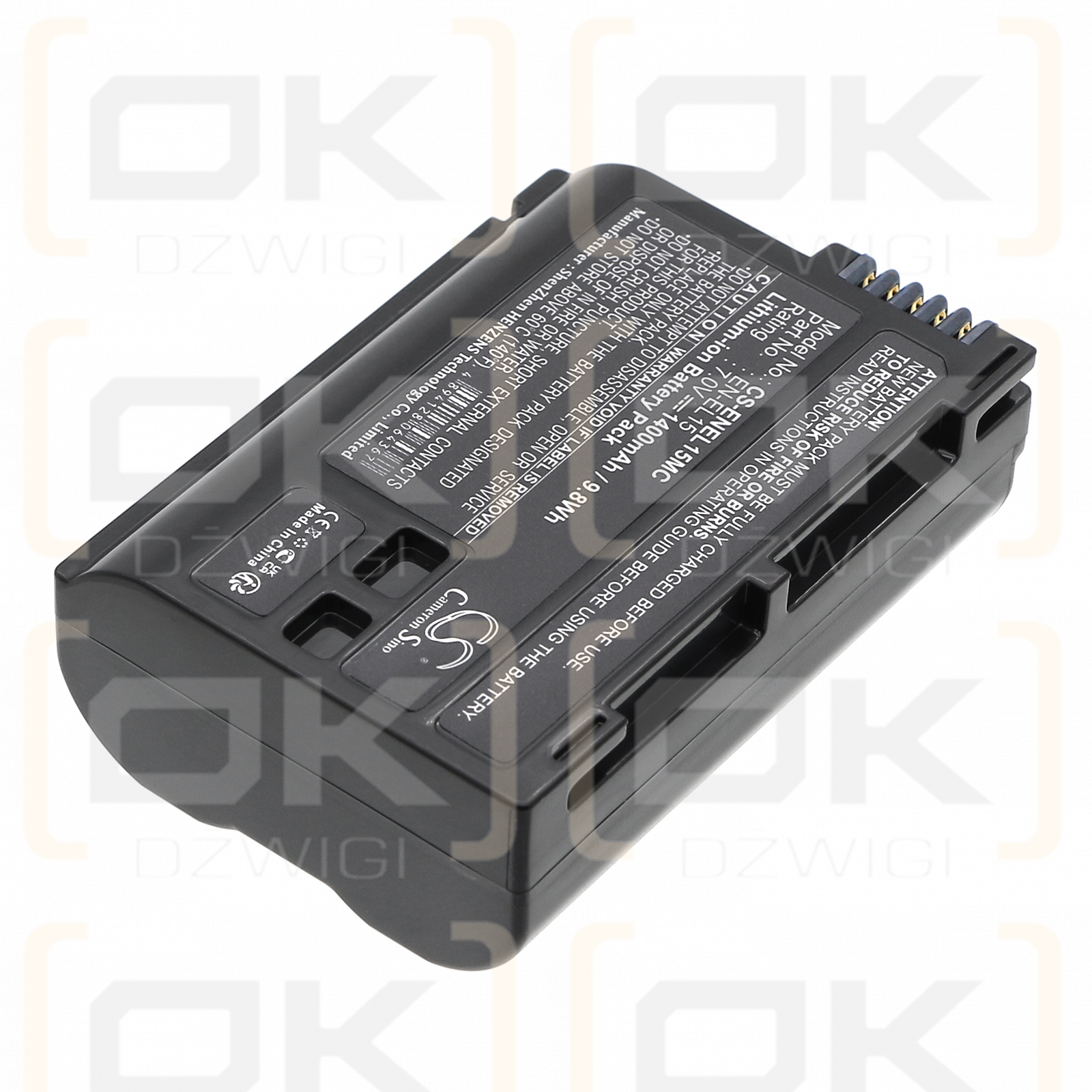 Nikon Coolpix D800 / EN-EL15 1400mAh Li-ion 7.0V (Cameron Sino)