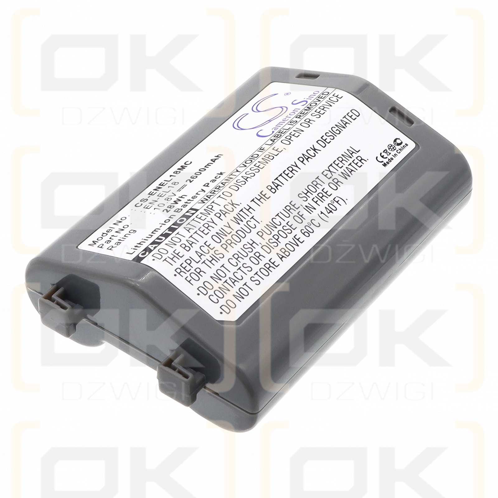 NiKon D850 / EN-EL18 2600 мАч Li-ion 10,8 В (Cameron Sino)