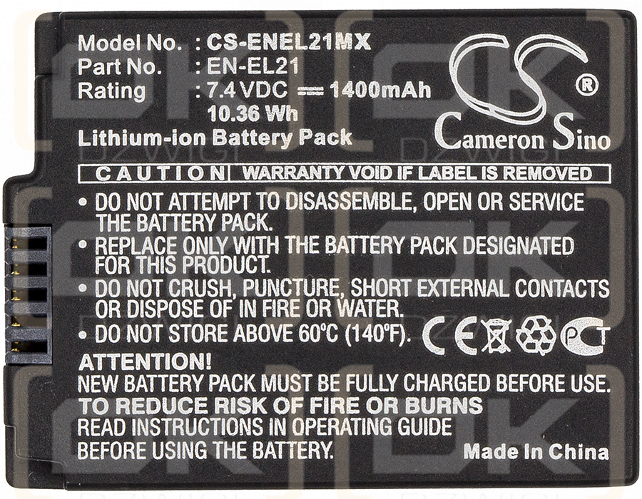 Nikon 1 V2 / EN-EL21 1400mAh Li-ion 7.4V (Cameron Sino)