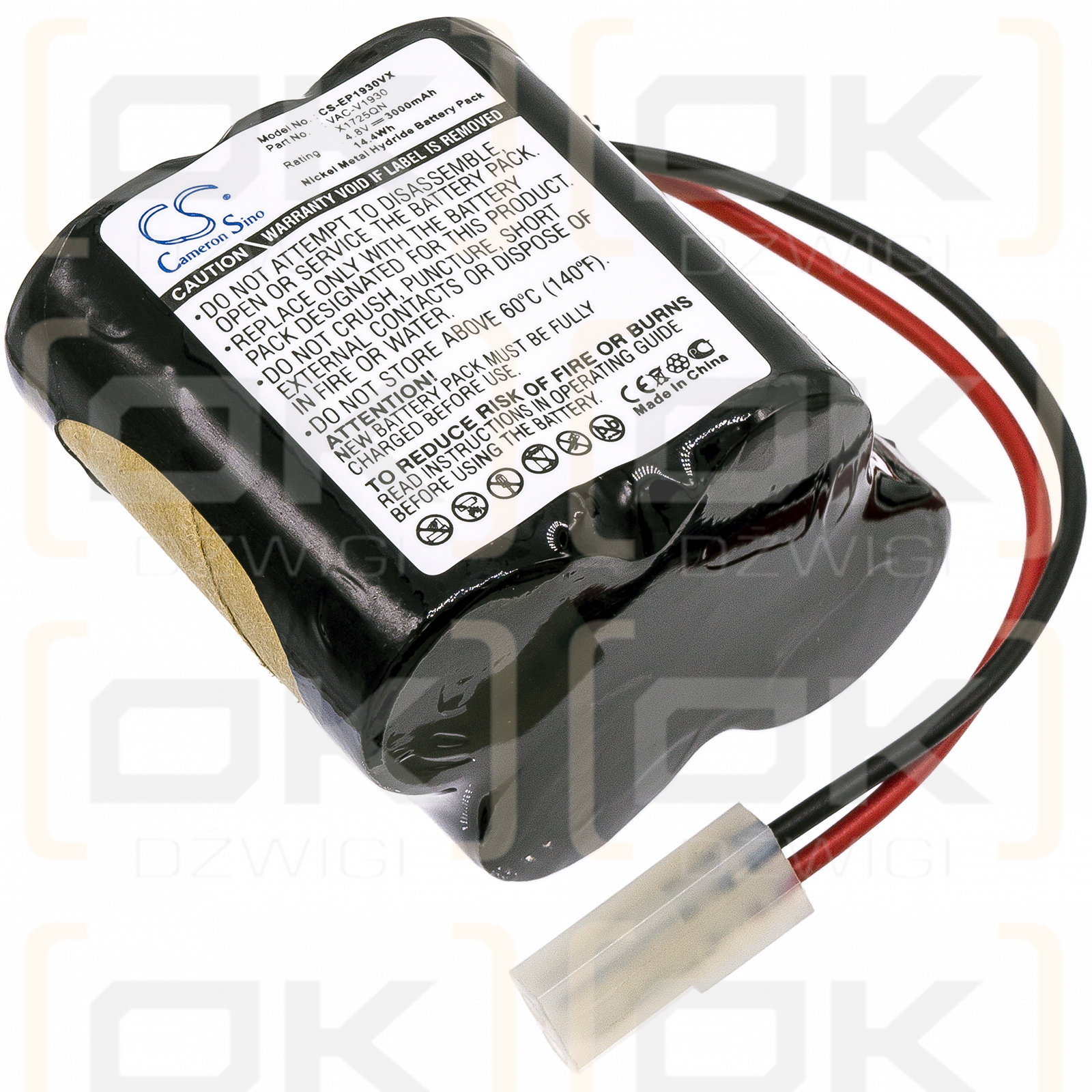 Euro Pro X1725QN / VAC-V1930 3000 mAh Ni-MH 4,8 V (Cameron Sino)