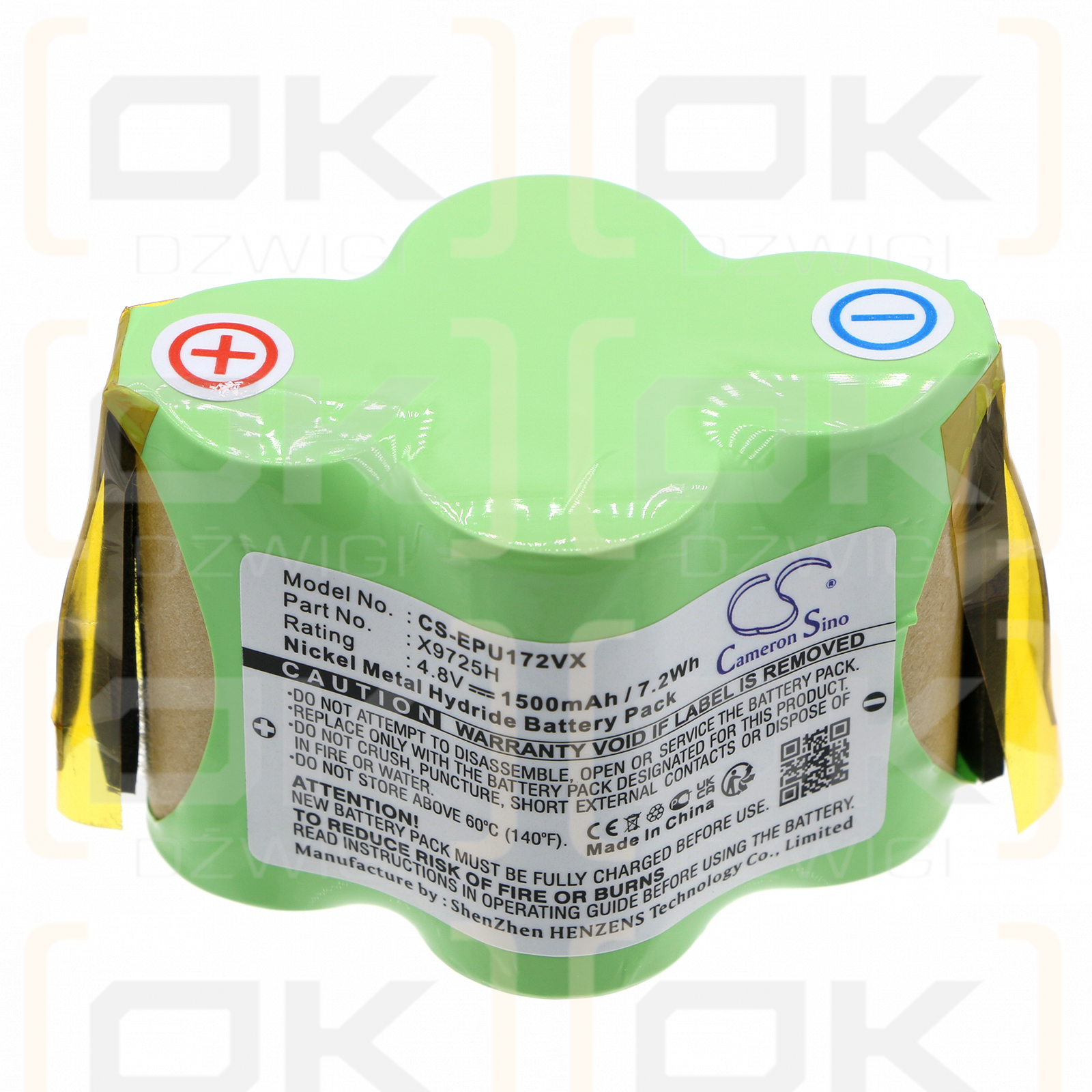 Euro Pro Shark V1725H / X9725H 1500 mAh Ni-MH 4,8 V (Cameron Sino)