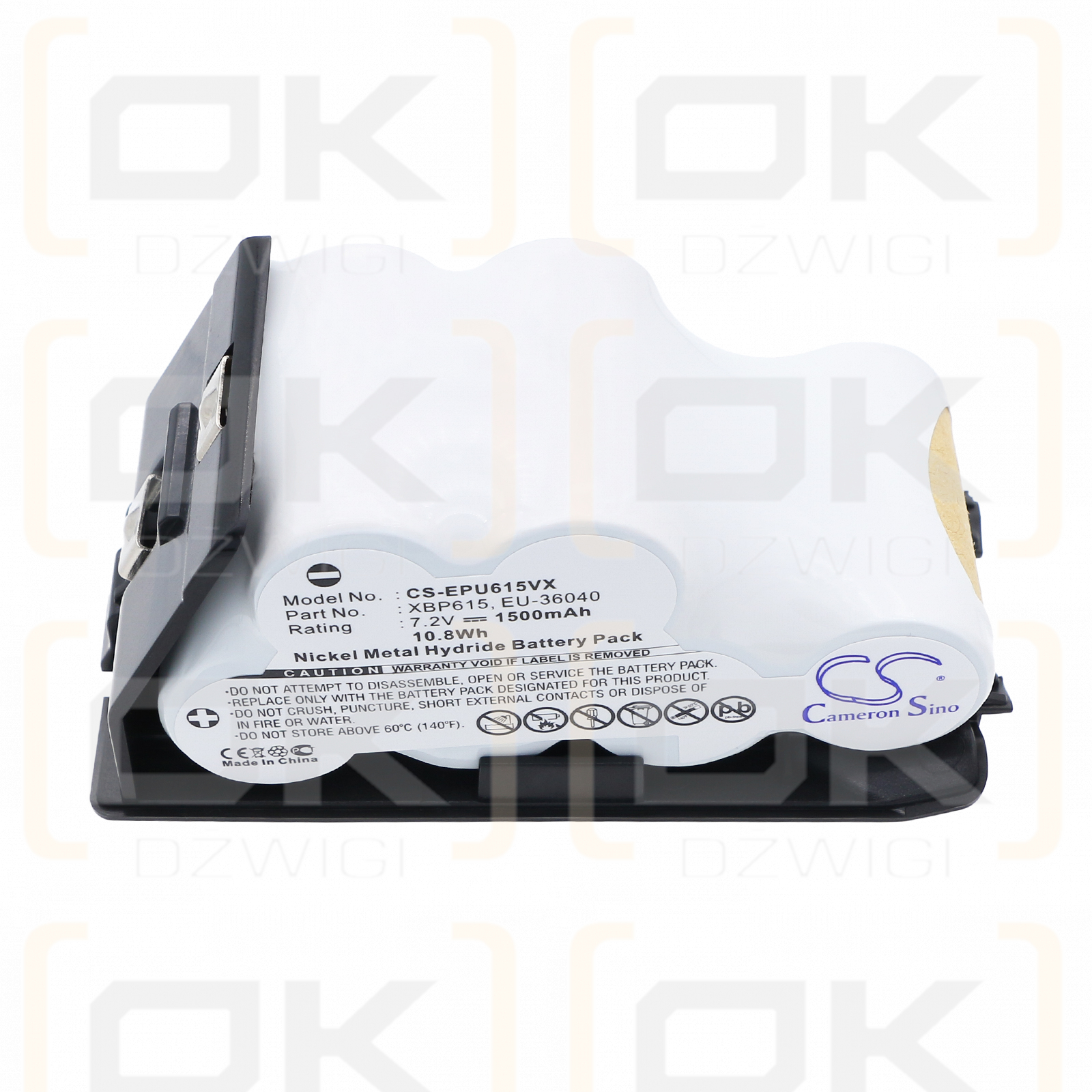 Euro Pro Shark UV627 / XBP615 1500 mAh Ni-MH 7.2 V (Cameron Sino)