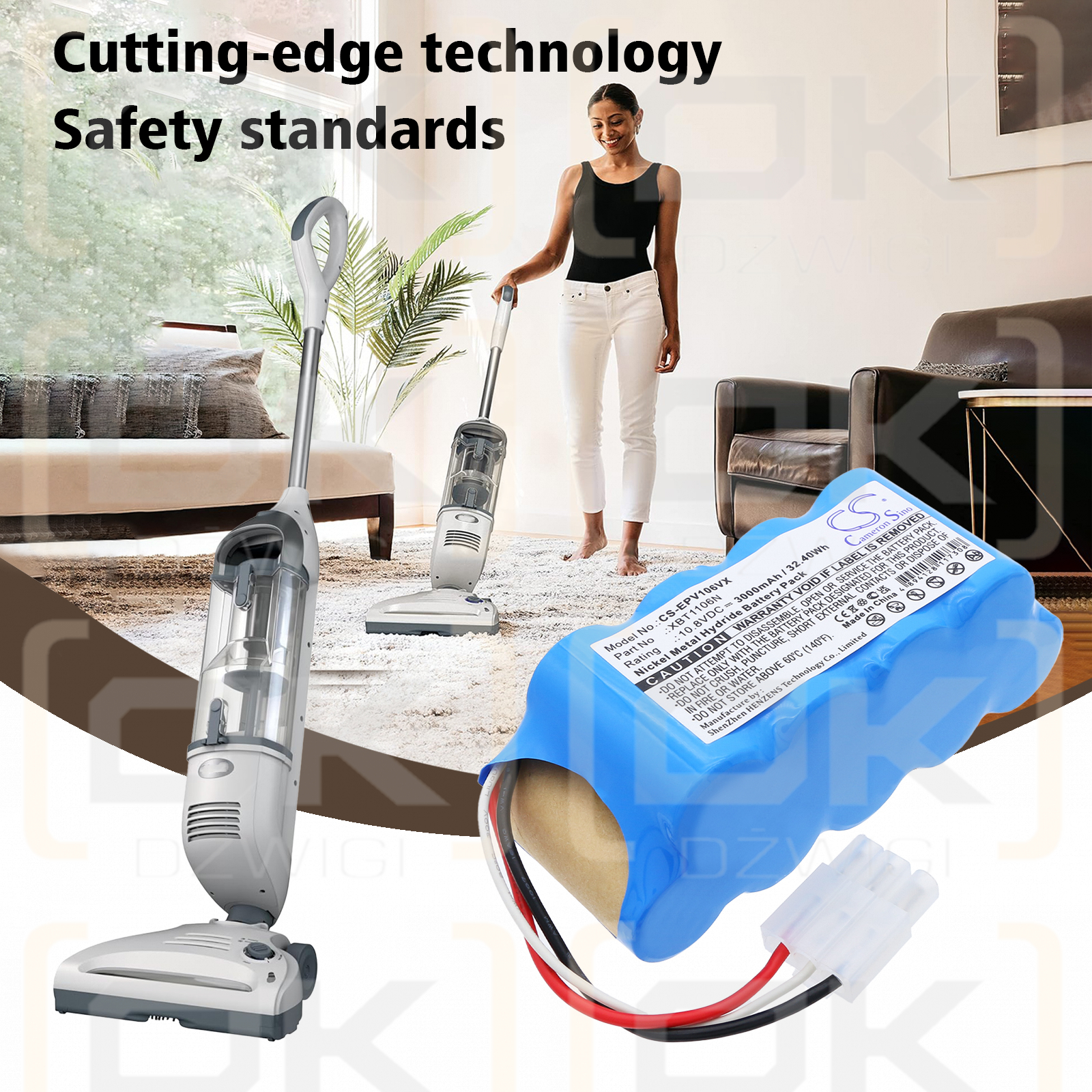 Euro Pro SV1106N / XBT1106N 3000 mAh Ni-MH 10.8 V (Cameron Sino)