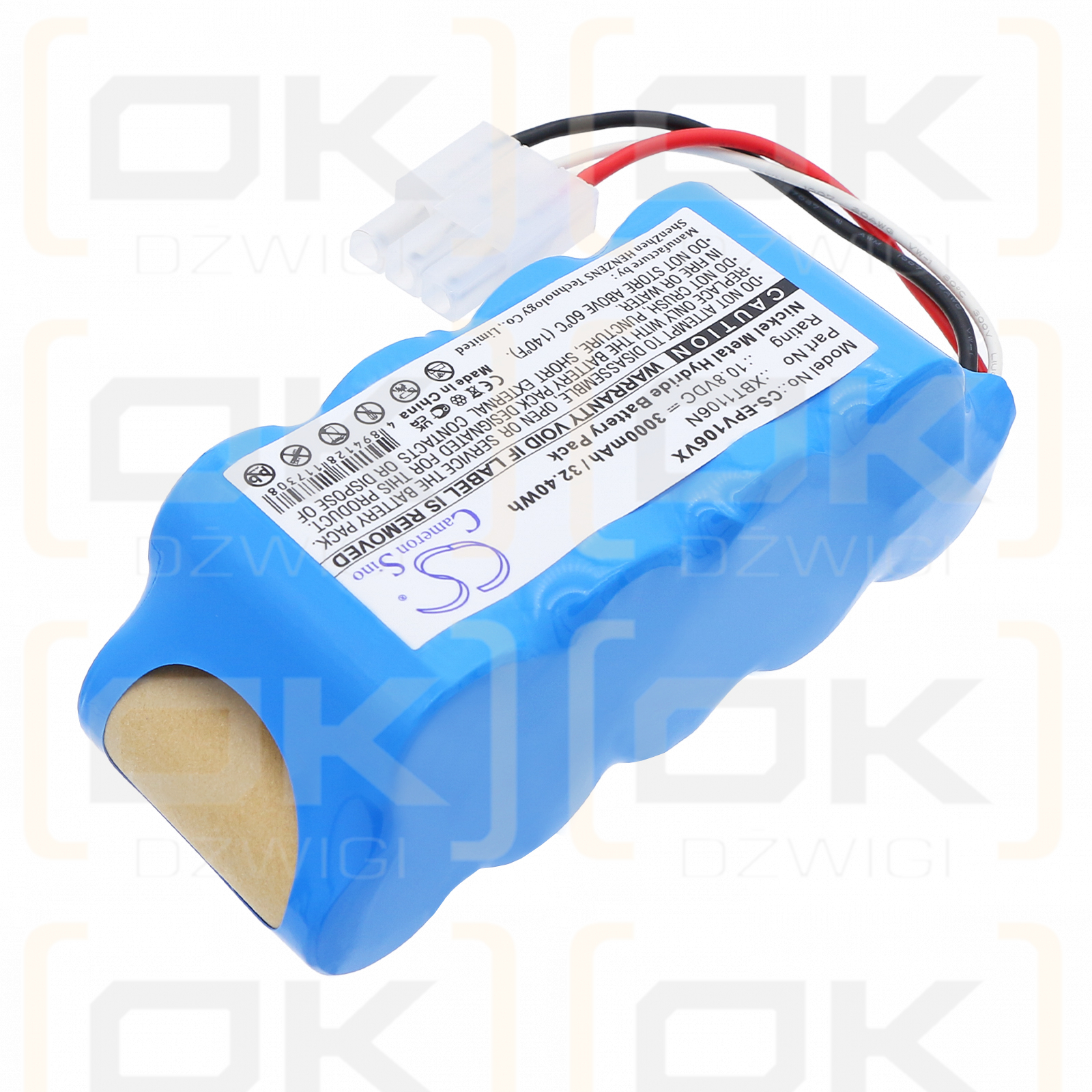Euro Pro SV1106N / XBT1106N 3000 mAh Ni-MH 10.8 V (Cameron Sino)