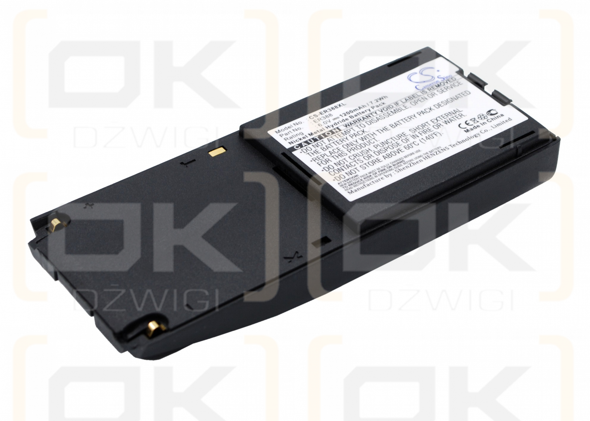 Batería de repuesto para General Electric CT800 1200mAh Ni-MH 6V (Cameron Sino)