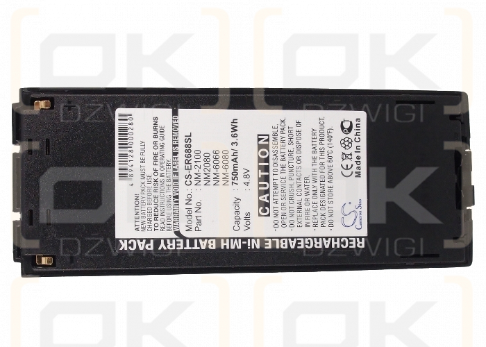 Batería de repuesto para Sony Ericsson GA628, 750 mAh Ni-MH 4,8 V (Cameron Sino)