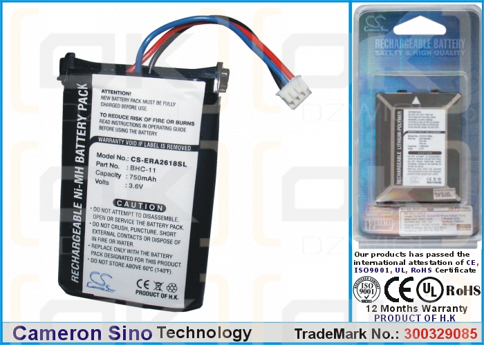 Batería de repuesto para Sony Ericsson A3618 / BHC-11 750 mAh Ni-MH 3.6 V (Cameron Sino)