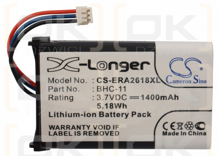 Batería de repuesto para Sony Ericsson A3618 / BHC-11, 1400 mAh, iones de litio, 3,7 V (Cameron Sino)