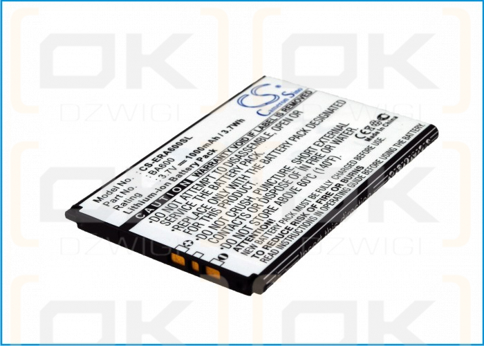 Sony Ericsson Kumquat / BA600 1000mAh Li-ion 3.7V (Cameron Sino)