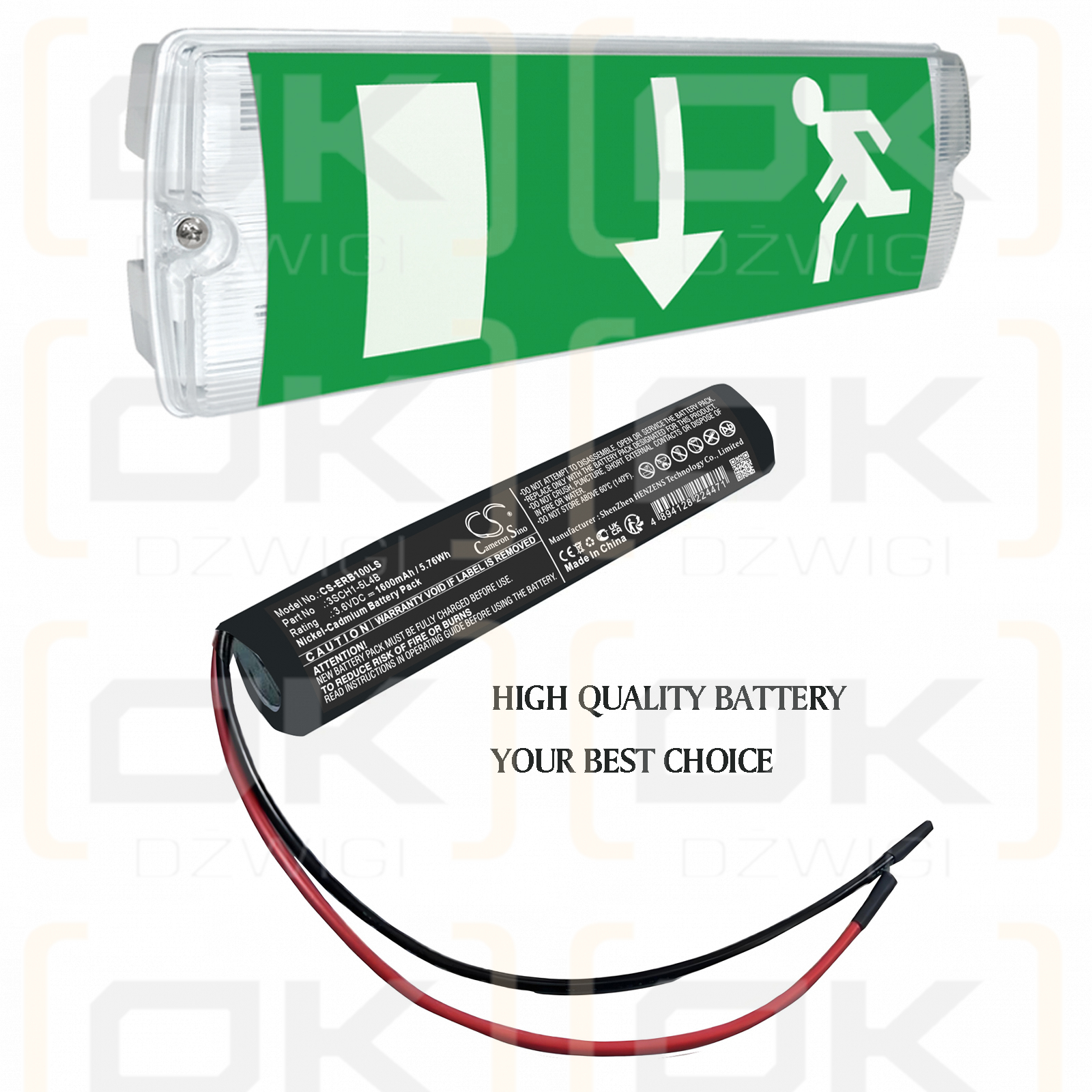 Eterna SEEMLED3M / 3SCH1-5L4B 1600 mAh Ni-CD 3.6 V (Cameron Sino)