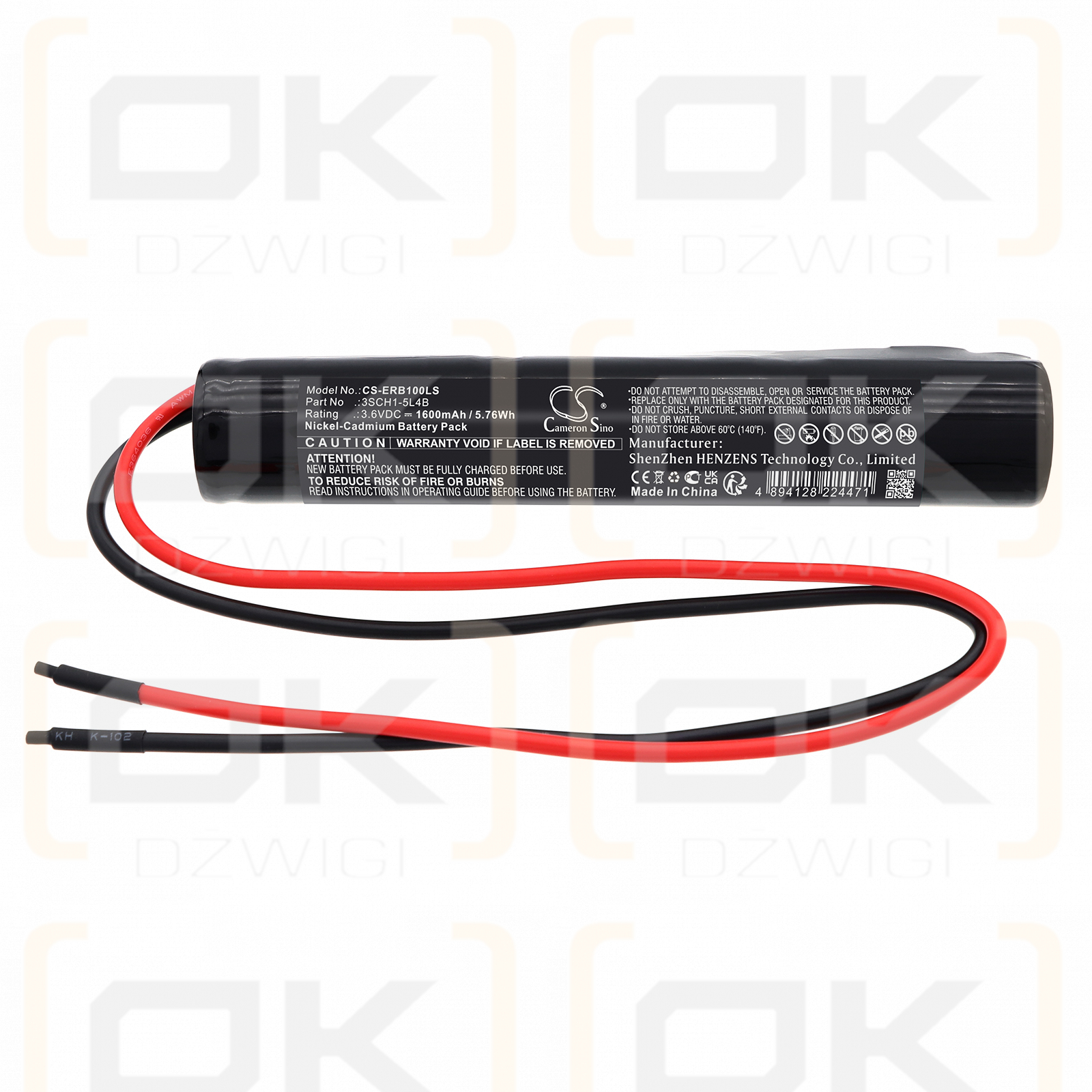 Eterna SEEMLED3M / 3SCH1-5L4B 1600 mAh Ni-CD 3,6 V (Cameron Sino)