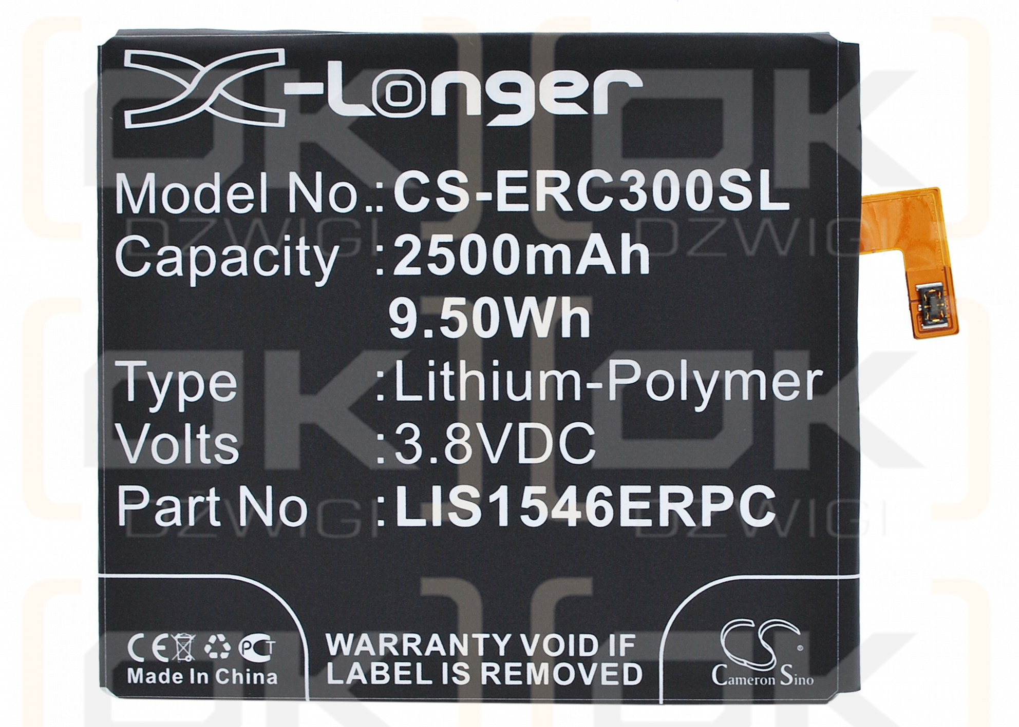 Sony Ericsson D5106 / LIS1546ERPC 2500mAh Li-Polymer 3.8V (Cameron Sino)