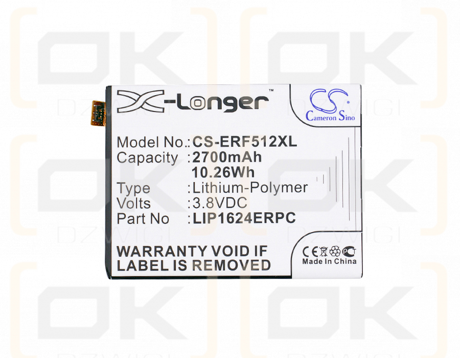 Sony Ericsson F5122 / 1300-3513 2700mAh Li-Polymer 3.8V (Cameron Sino)