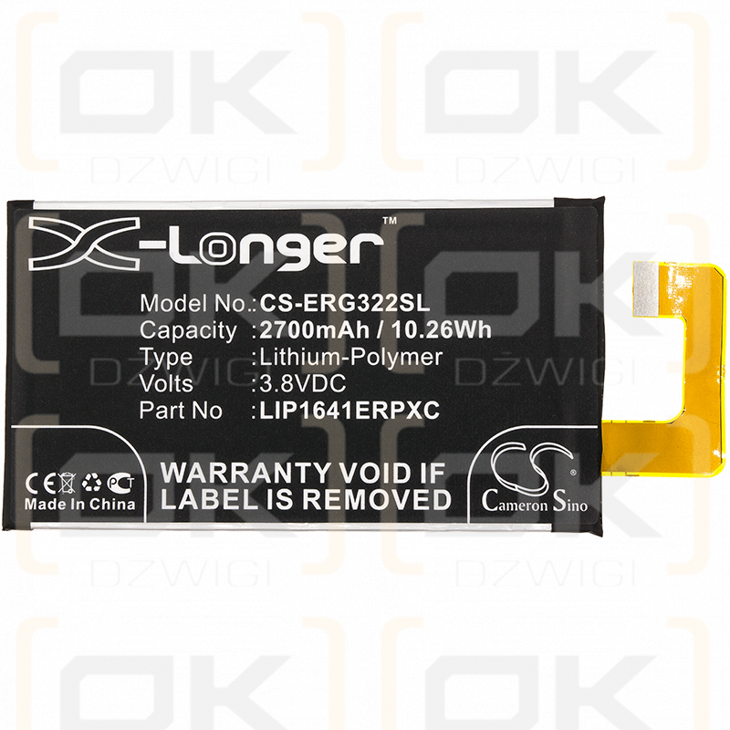 Sony SM21 / LIP1641ERPC 2700 mAh Li-Polymer 3,8 V (Cameron Sino)