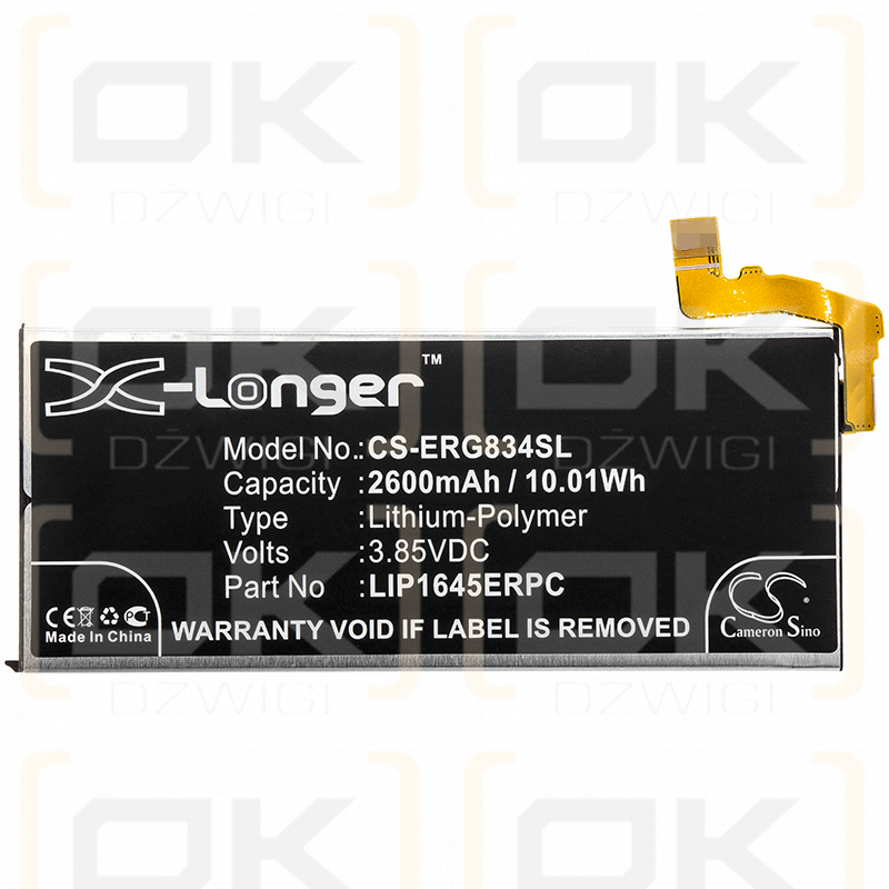 Sony G8341 / LIP1645ERPC 2600mAh Li-Polymer 3.85V (Cameron Sino)