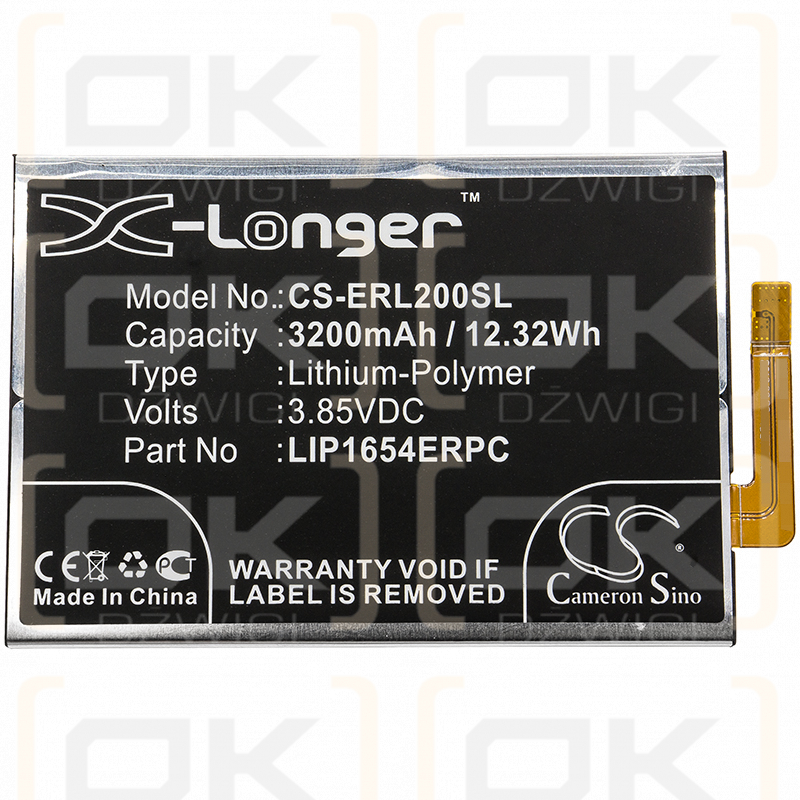 Sony Xperia L3 / LIP1654ERPC 3200 mAh Li-Polymer 3,85 V (Cameron Sino)