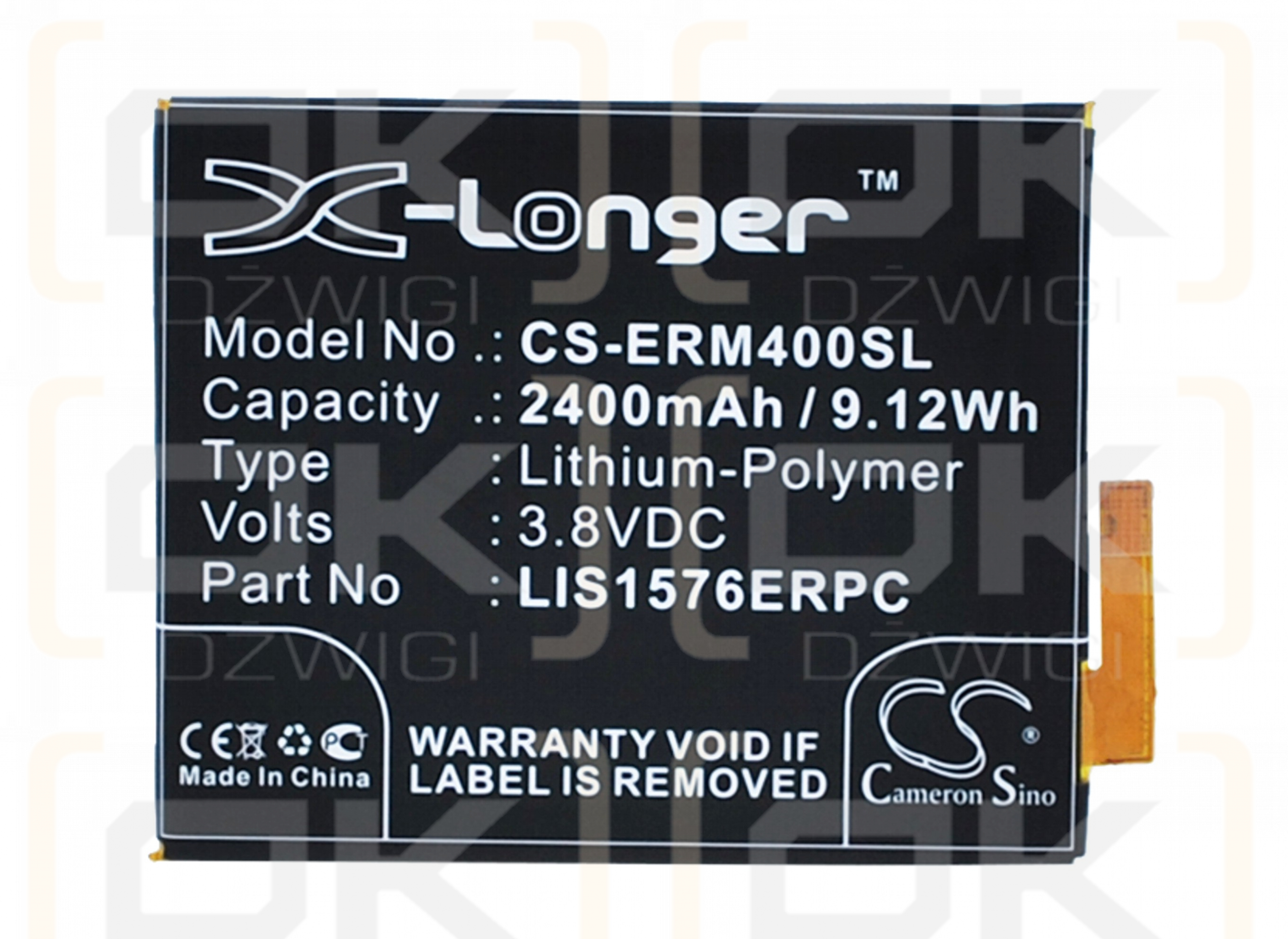 Sony Ericsson E2312 / LIS1576ERPC 2400mAh Li-Polymer 3.8V (Cameron Sino)