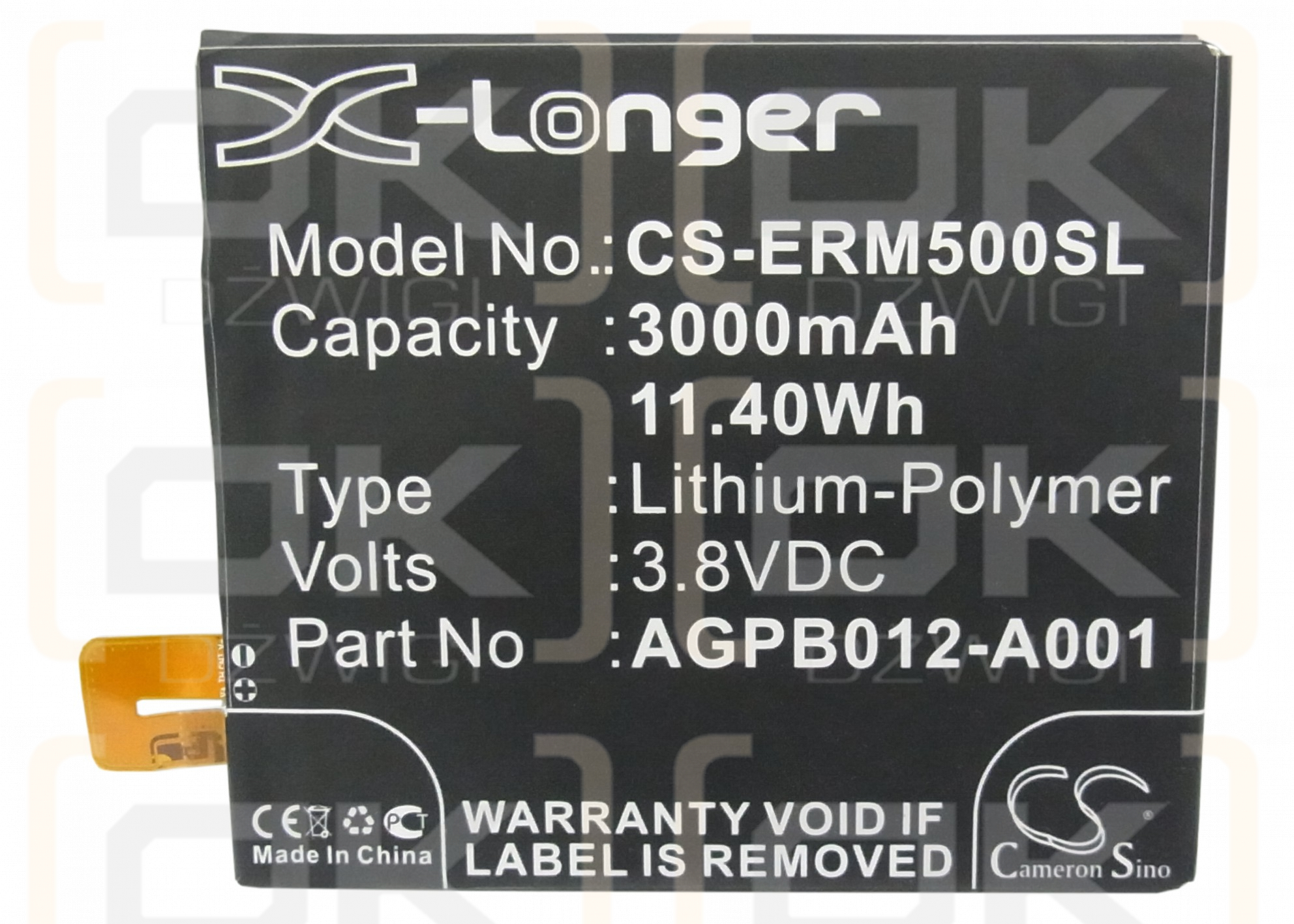 Sony D5322 / AGPB012-A001 3000 mAh Li-Polymer 3,8 V (Cameron Sino)