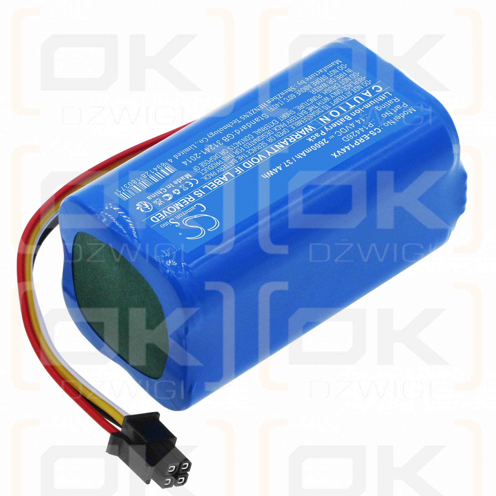 Eureka Groove Saugroboter / P14426D 2600 mAh Li-Ion 14,4 V (Cameron Sino)