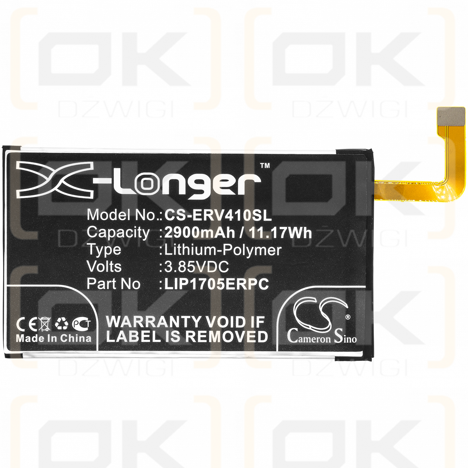 Sony J8270 / LIP1705ERPC 2900 mAh Li-Polymer 3,85 V (Cameron Sino)