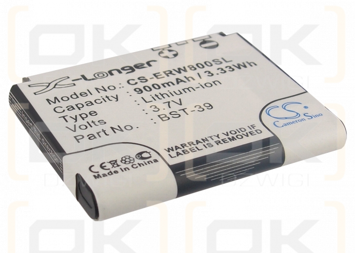 Sony Ericsson TM717 / BST-39 900 mAh Li-ion 3.7 V (Cameron Sino)
