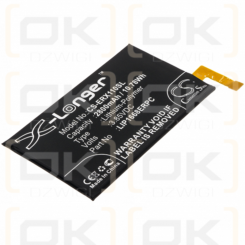 Sony I3113 / LIP1668ERPC 2800mAh Li-Polymer 3.85V (Cameron Sino)