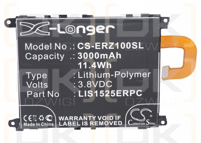 Sony Ericsson C6902 / LIS1525ERPC 3000 mAh Li-Polymer 3,8 V (Cameron Sino)