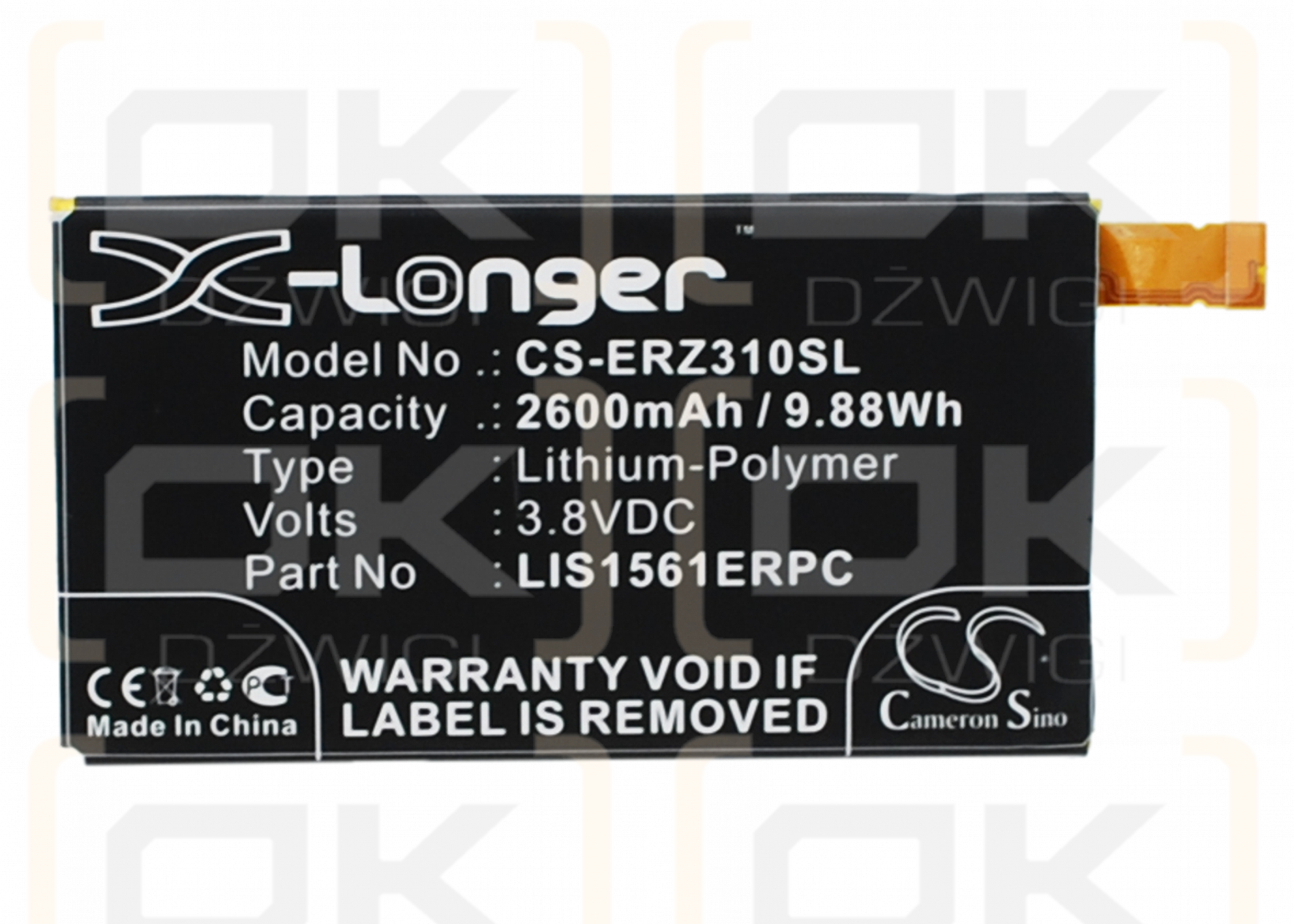 Sony Ericsson E5363 / LIS1561ERPC 2600mAh Li-Polímero 3.8V (Cameron Sino)