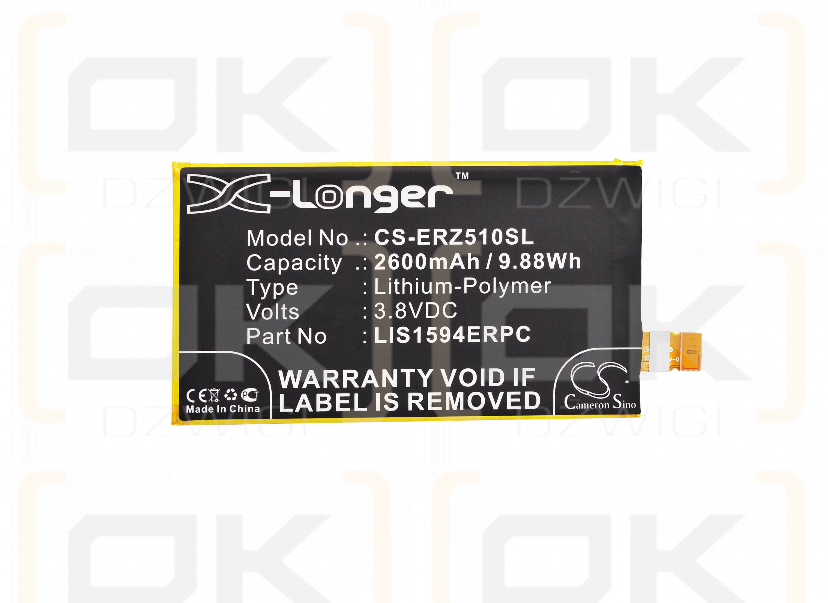 Sony Ericsson F3216 / LIS1594ERPC 2600 mAh Li-Polymer 3,8 V (Cameron Sino)