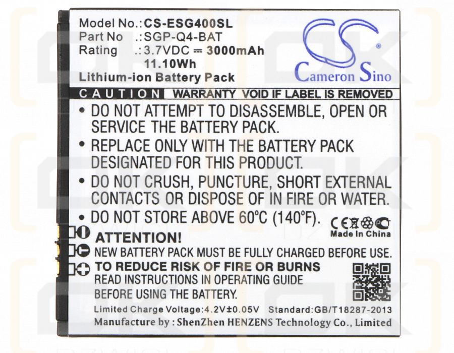 Evolveo StrongPhone Q4 / SGP-Q4-BAT 3000mAh Li-ion 3.7V (Cameron Sino)