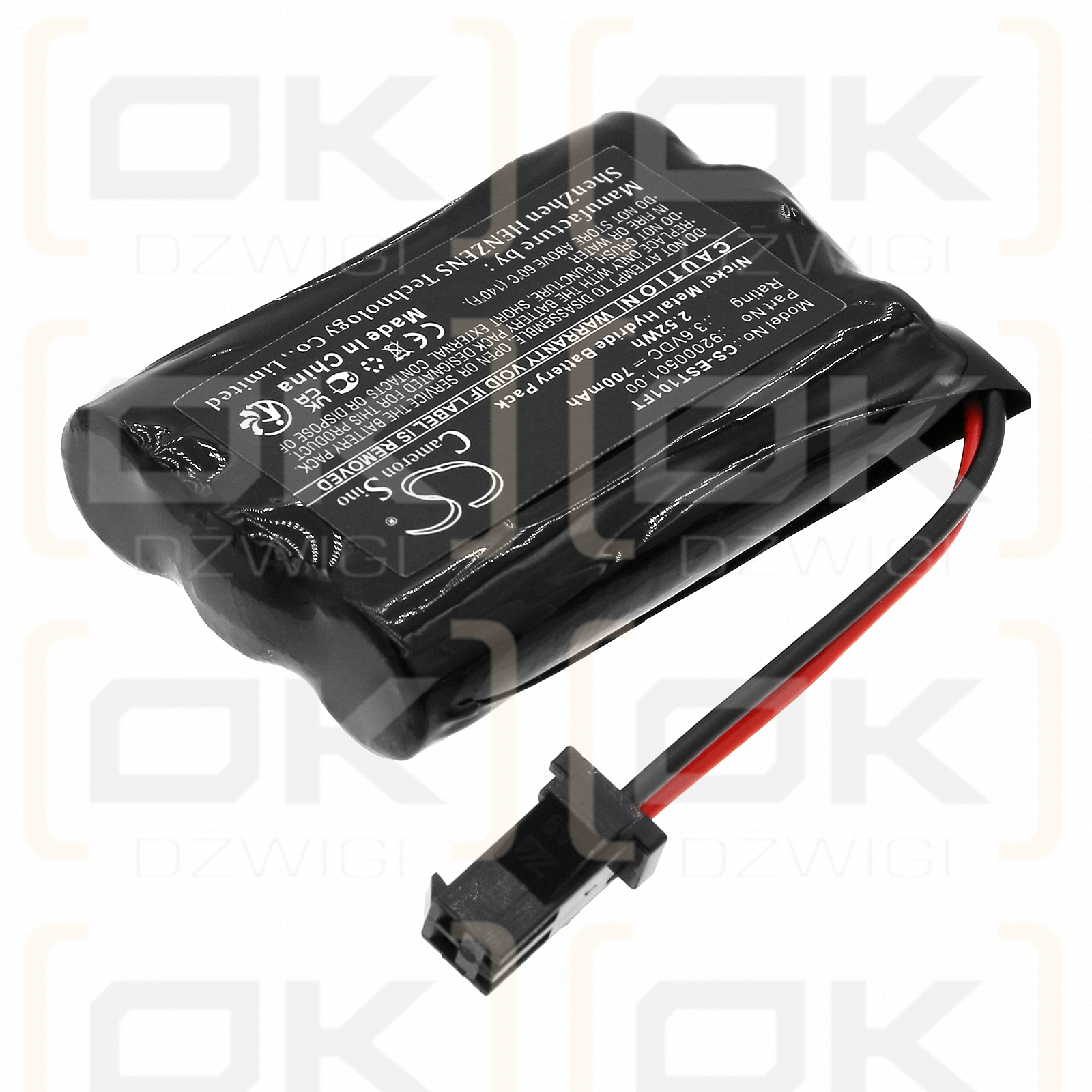 Esotec 901010 / 92000501.00 700mAh Ni-MH 3.6V (Cameron Sino)