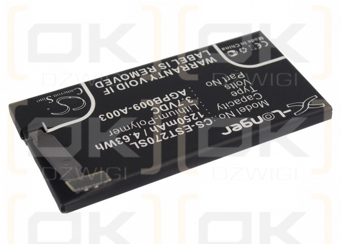 Sony ST27a / AGPB009-A003 1250 mAh Li-Polymer 3,7 V (Cameron Sino)