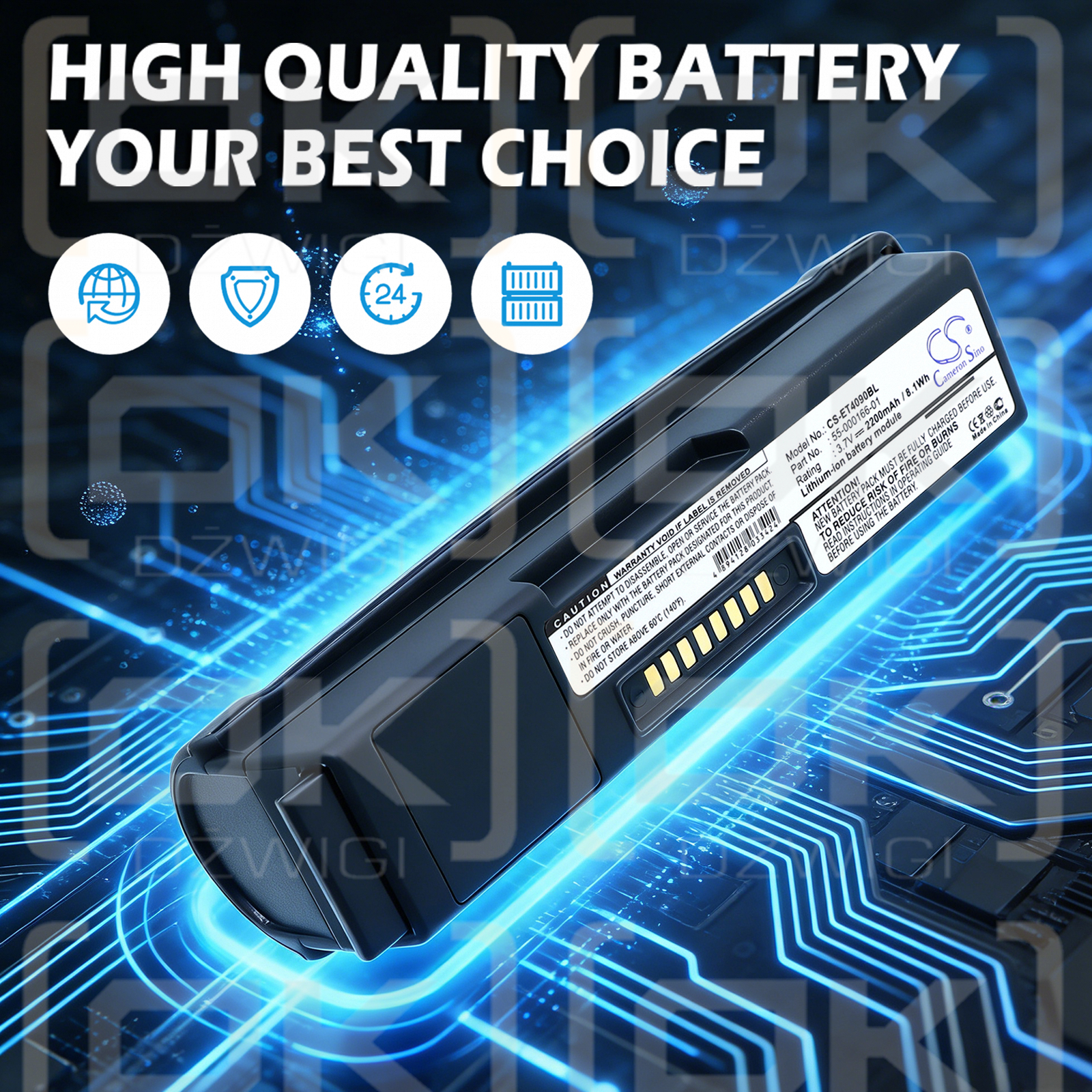 Referenz WT-4090OW / 55-000166-01 2200 mAh Li-Ionen 3,7 V (Cameron Sino)