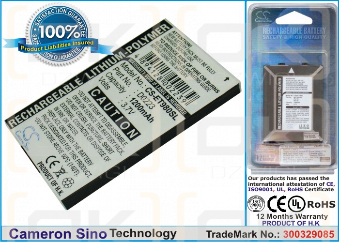 Bateria zamienna do Lenovo ET980 / D0223 1200 mAh Li-Polymer 3.7 V (Cameron Sino)