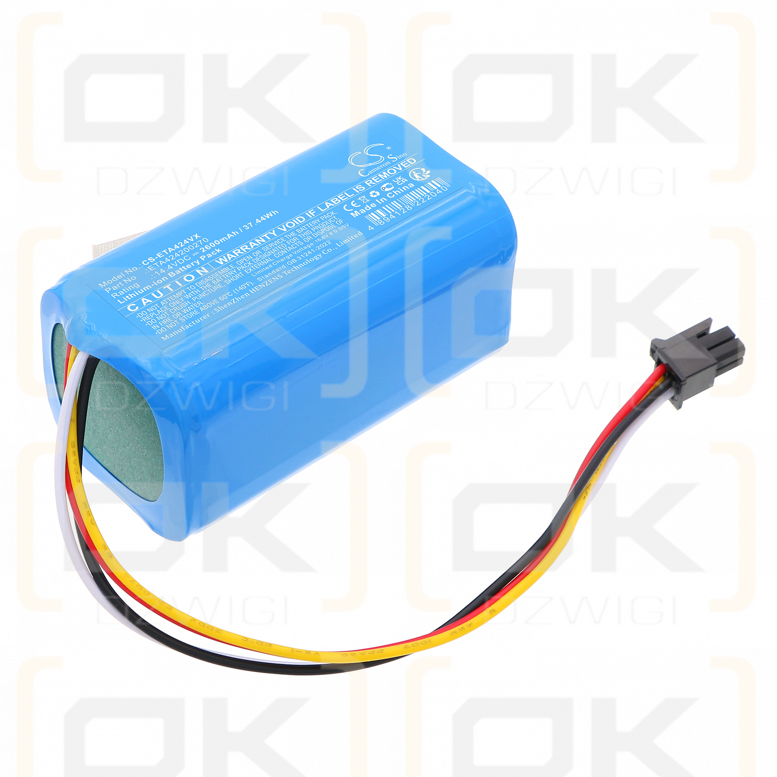 ETA Ergo 2218 / 2420 0270 2600 mAh Li-ion 14.4 V (Cameron Sino)