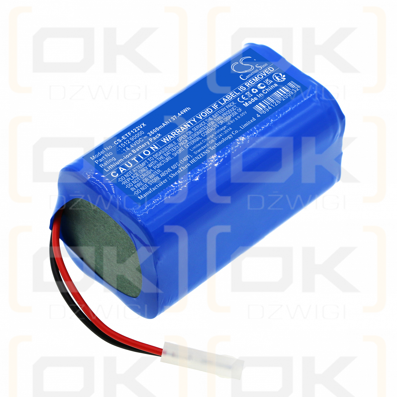 ETA 1512 90000/1512 90000 2600 mAh Li-ion 14,4 V (Cameron Sino)