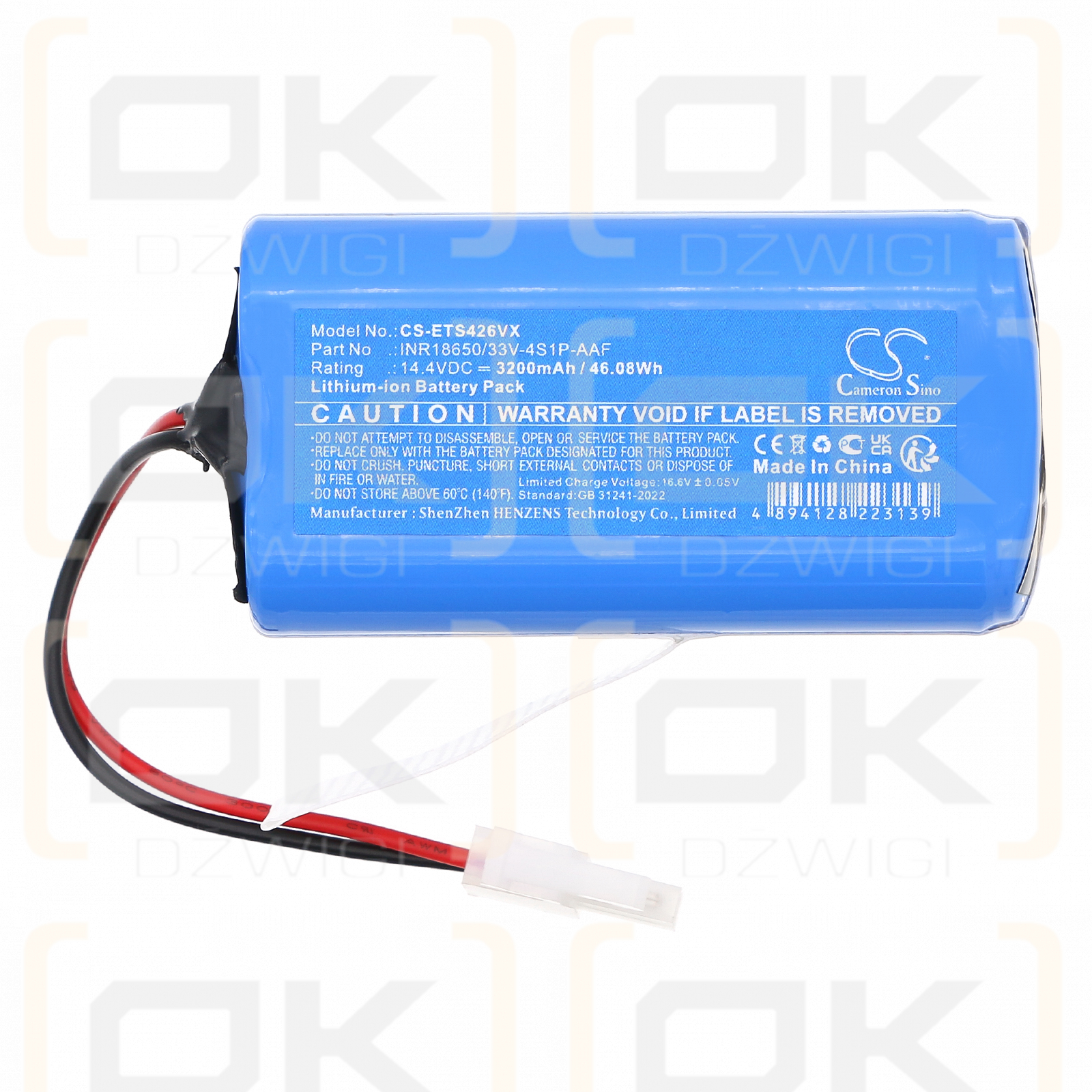 ETA 4237 Stormio / INR18650/33V-4S1P-AAF 3200 mAh Li-Ion 14,4 V (Cameron Sino)