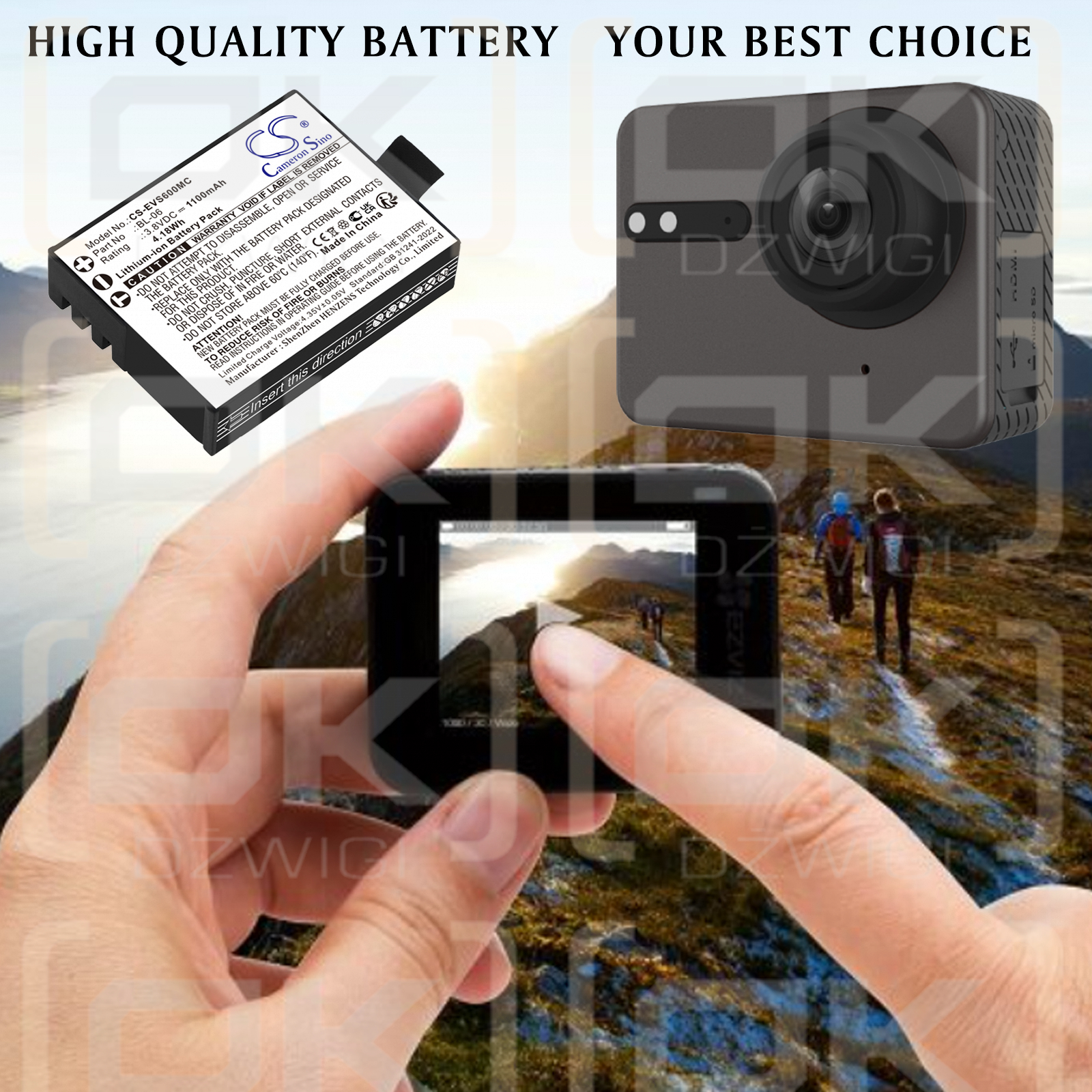 Ezviz S3/BL-06 1100 мАч Li-ion 3,8 В (Cameron Sino)