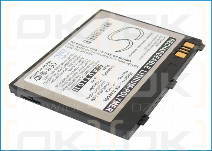 Batería de repuesto para T-Mobile MDA Pro / PU16A 1750 mAh Li-Polymer 3.7 V (Cameron Sino)