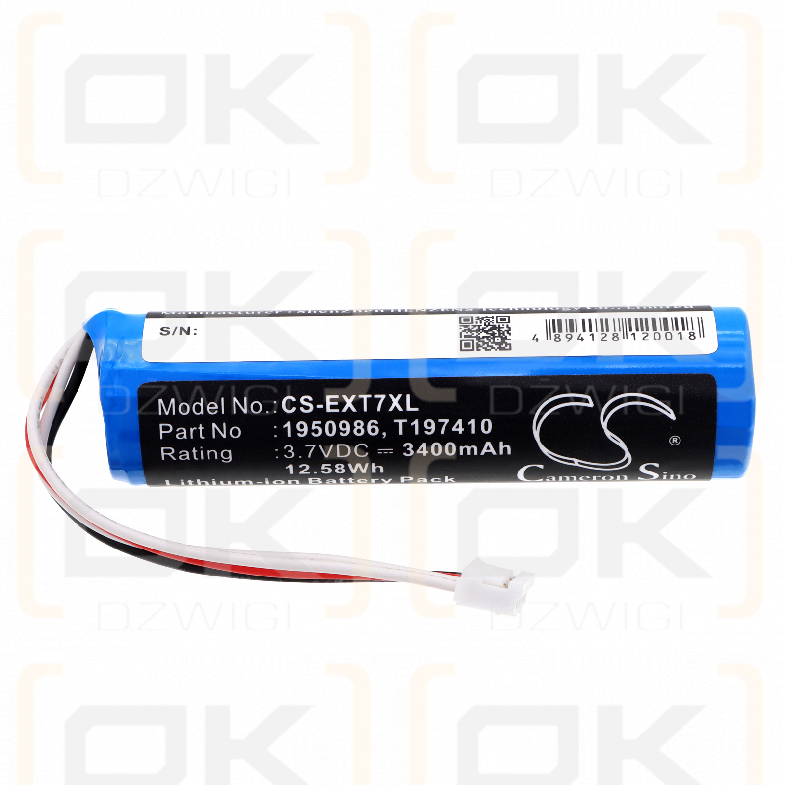 Extech Flir i7 / 1950986 3400 mAh Li-ion 3.7 V (Cameron Sino)