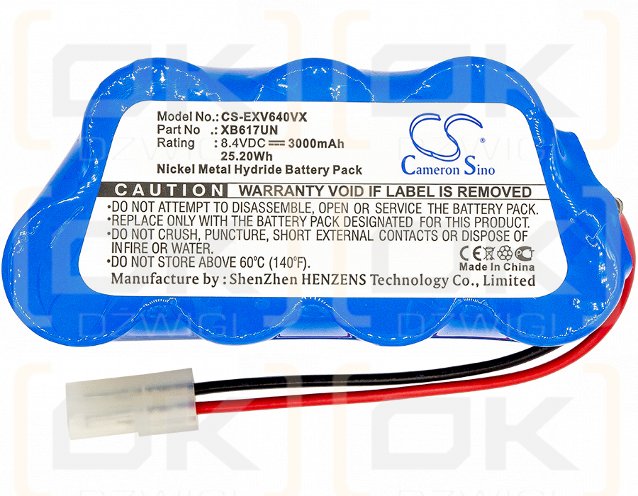 Euro Pro UV640 / XB617UN 3000 mAh Ni-MH 8,4 V (Cameron Sino)