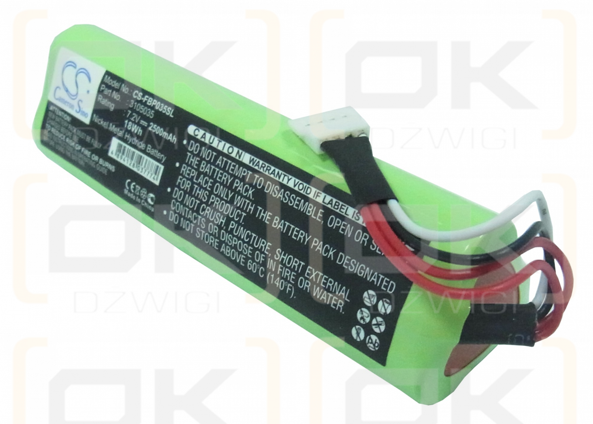 Fluke Ti20 / 3105035 2500mAh Ni-MH 7.2V (Cameron Sino)