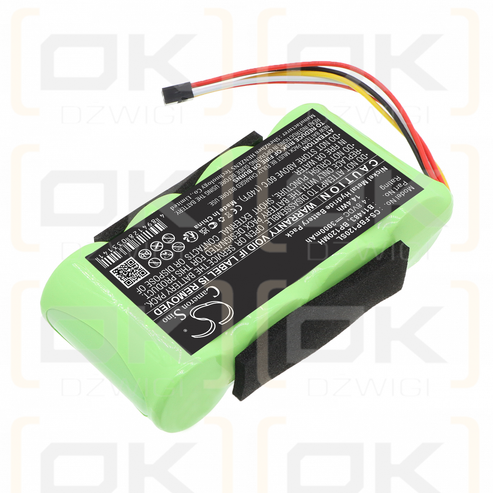 Сменная батарея для измерительного прибора Fluke Scope Meter BP124 / B11483 3000 мАч Ni-MH 4,8 В (Cameron Sino)