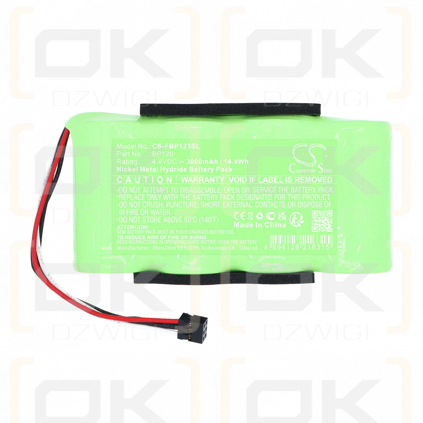 Fluke Scopemeter 120 (Firmware 2.01 oder höher) / BP120 3000 mAh Ni-MH 4,8 V (Cameron Sino)