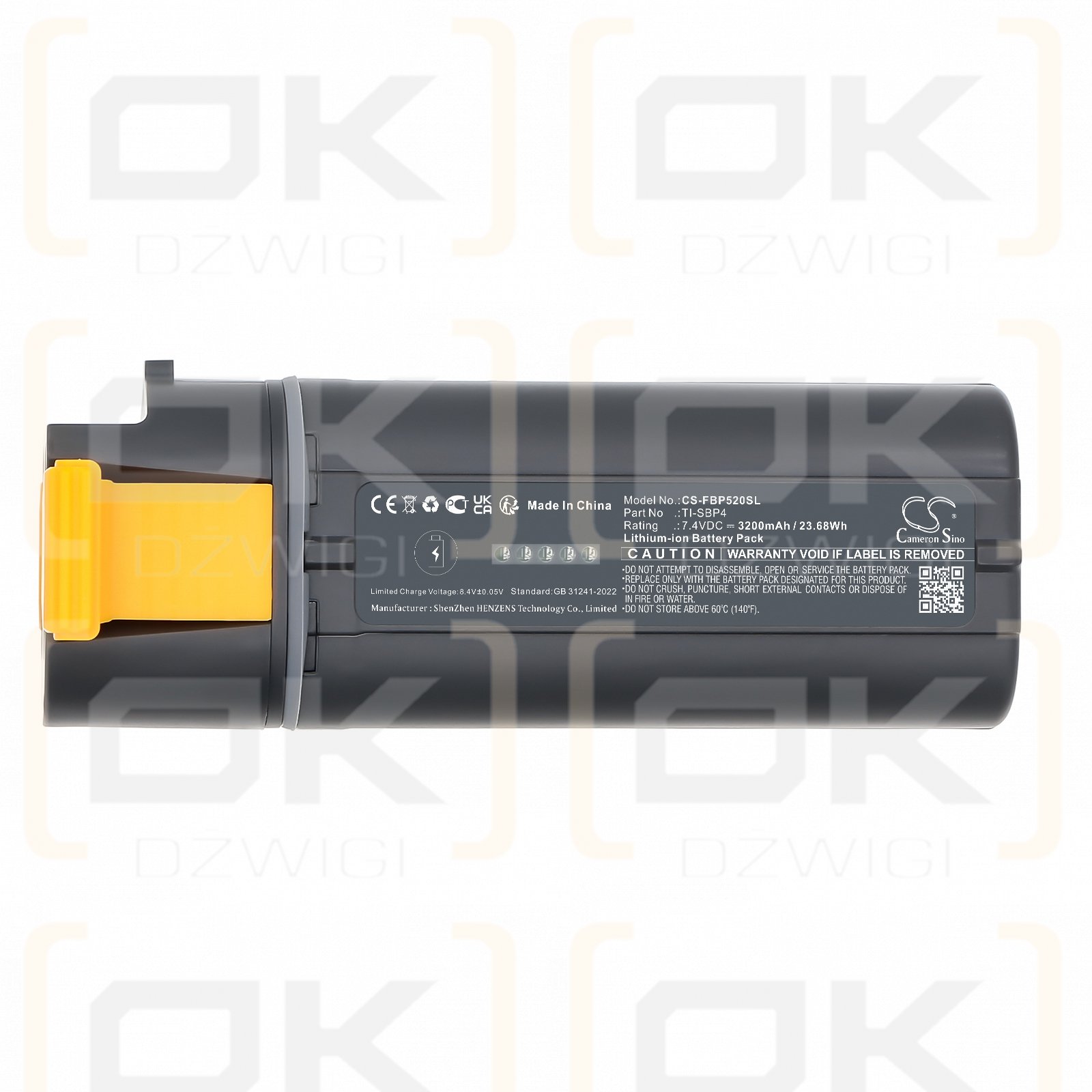 Fluke 1735 / TI-SBP4 3200 mAh Li-Ion 7,4 V (Cameron Sino)
