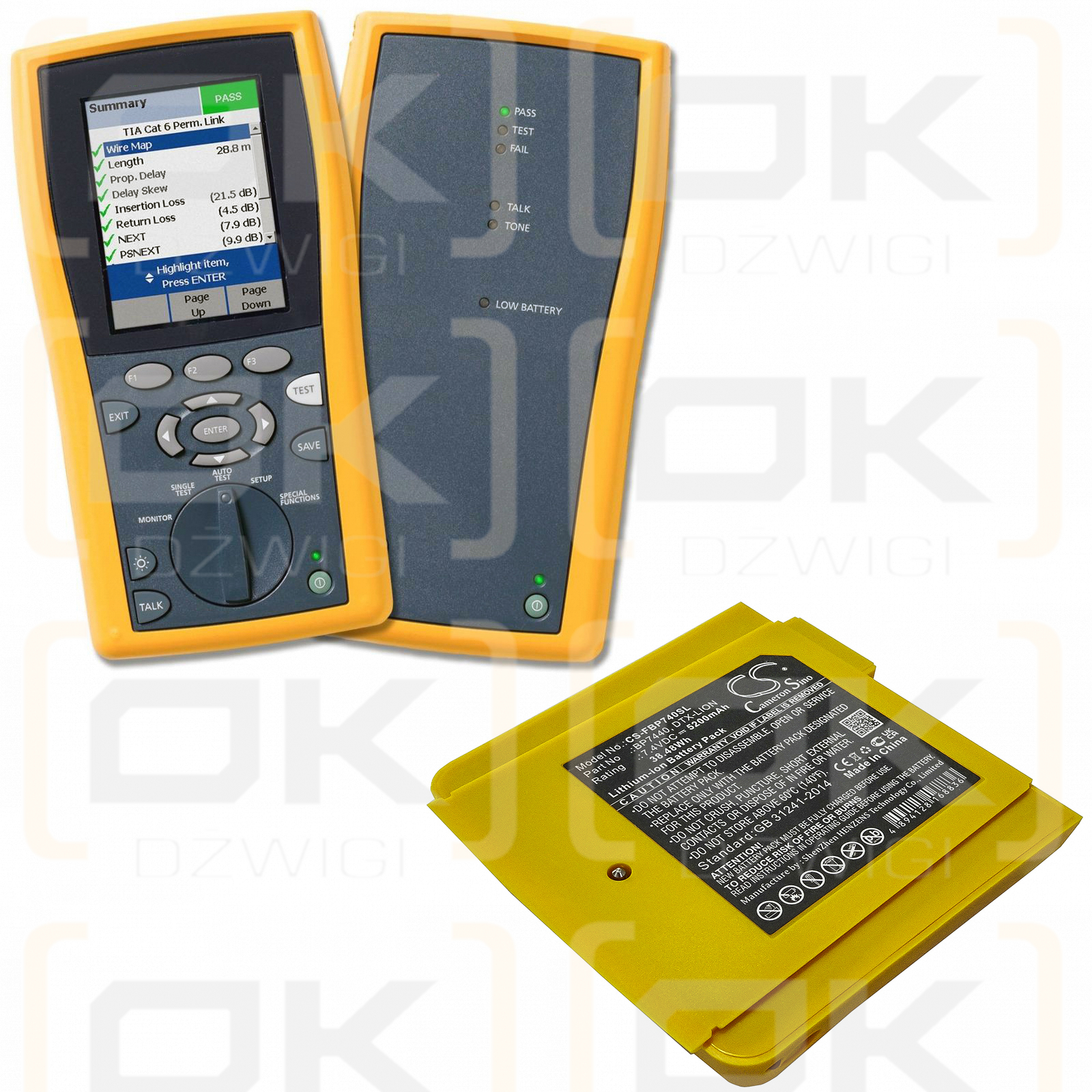 Fluke DTX-1800-MS / DTX-LION 5200 мАч литий-ионный 7,4 В (Cameron Sino)