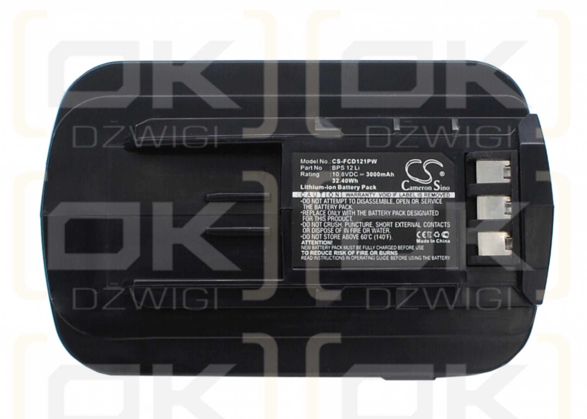 Taladro inalámbrico Festool T12+3 / BPS 12 Li 3000 mAh Li-ion 10,8 V (Cameron Sino)