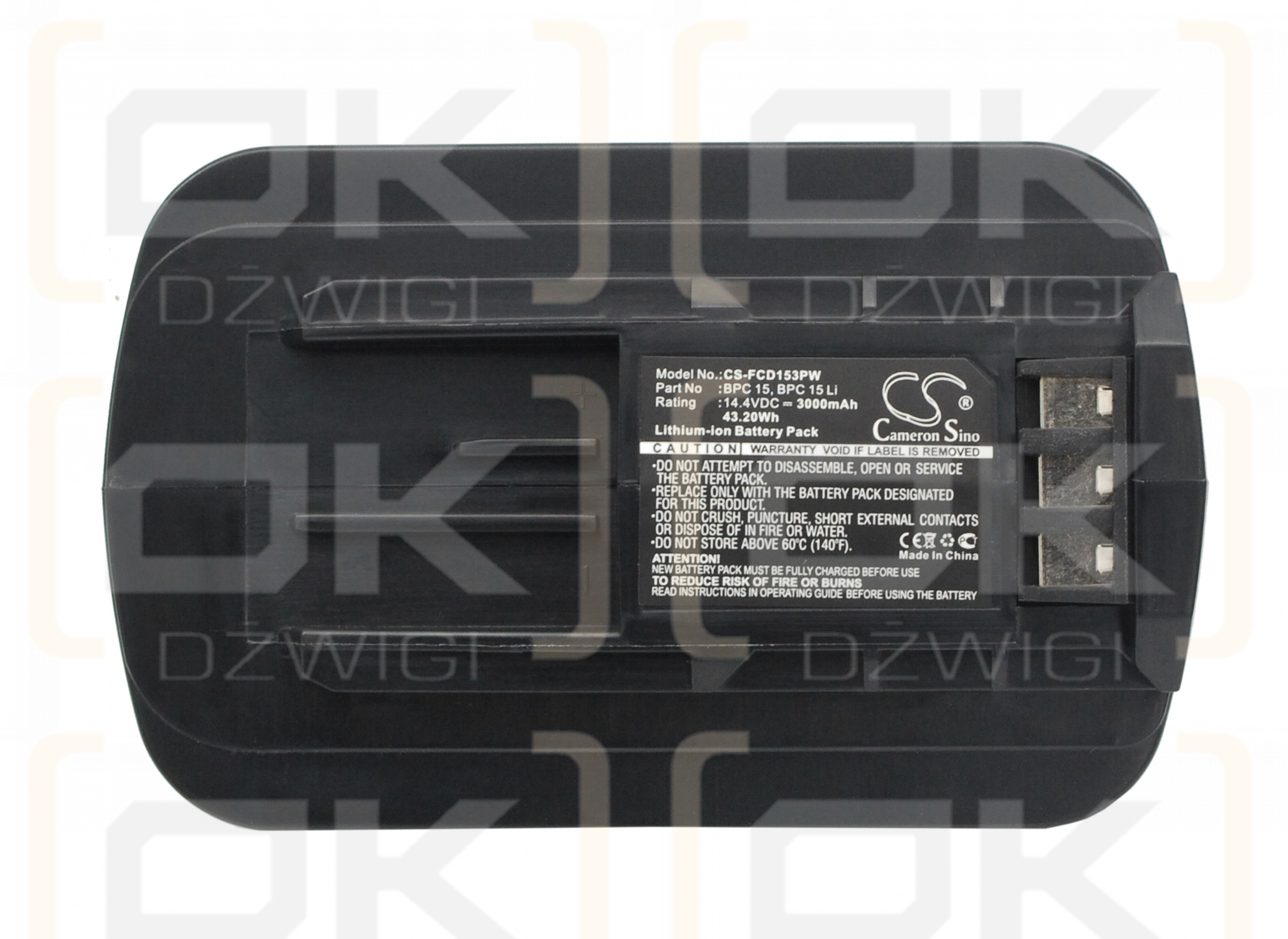 Festool T15+3 / BPC15-3.0 Li 3000 mAh Li-ion 14.4 V (Cameron Sino)