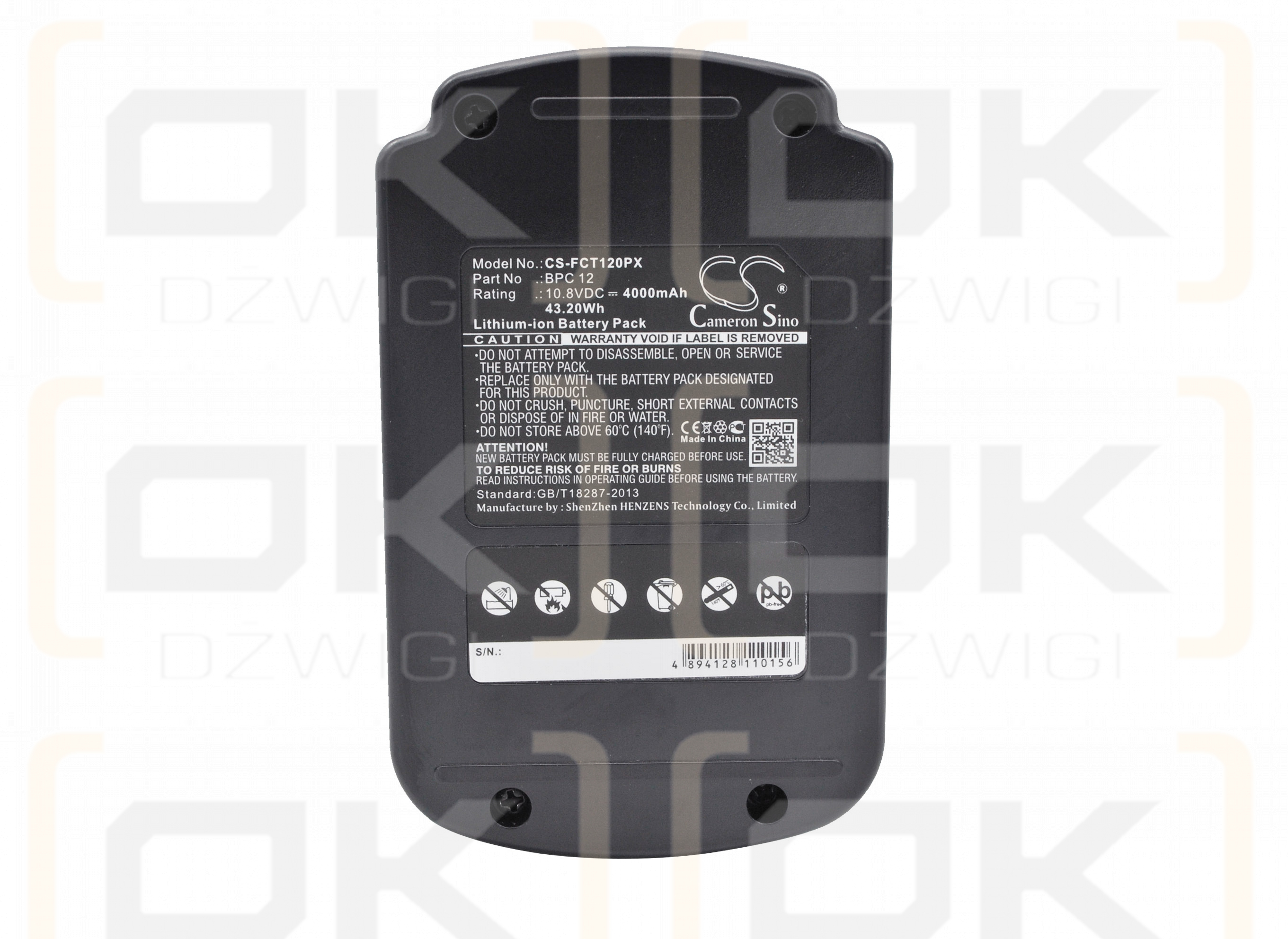 Festool C 12 Li / BPC 12 4000 mAh Li-ion 10.8 V (Cameron Sino)