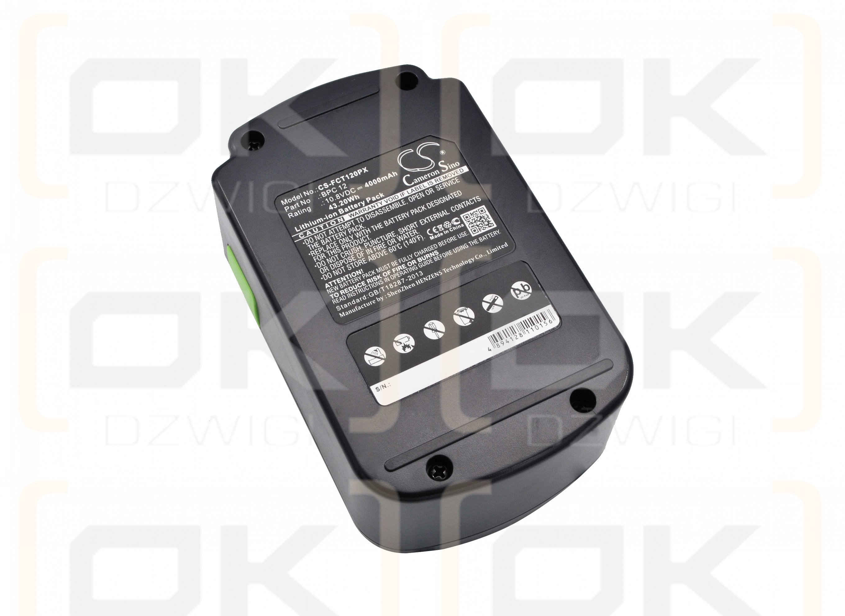 Festool C 12 Li / BPC 12 4000 mAh Li-ion 10.8 V (Cameron Sino)